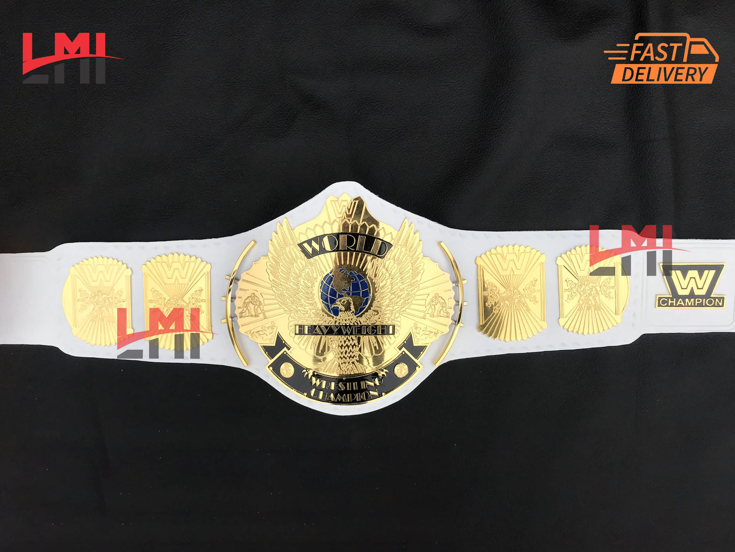 WWE White Winged Eagle Replica Championship Belt Wrestling Replica Belt 2mm - LMI Championship Belts