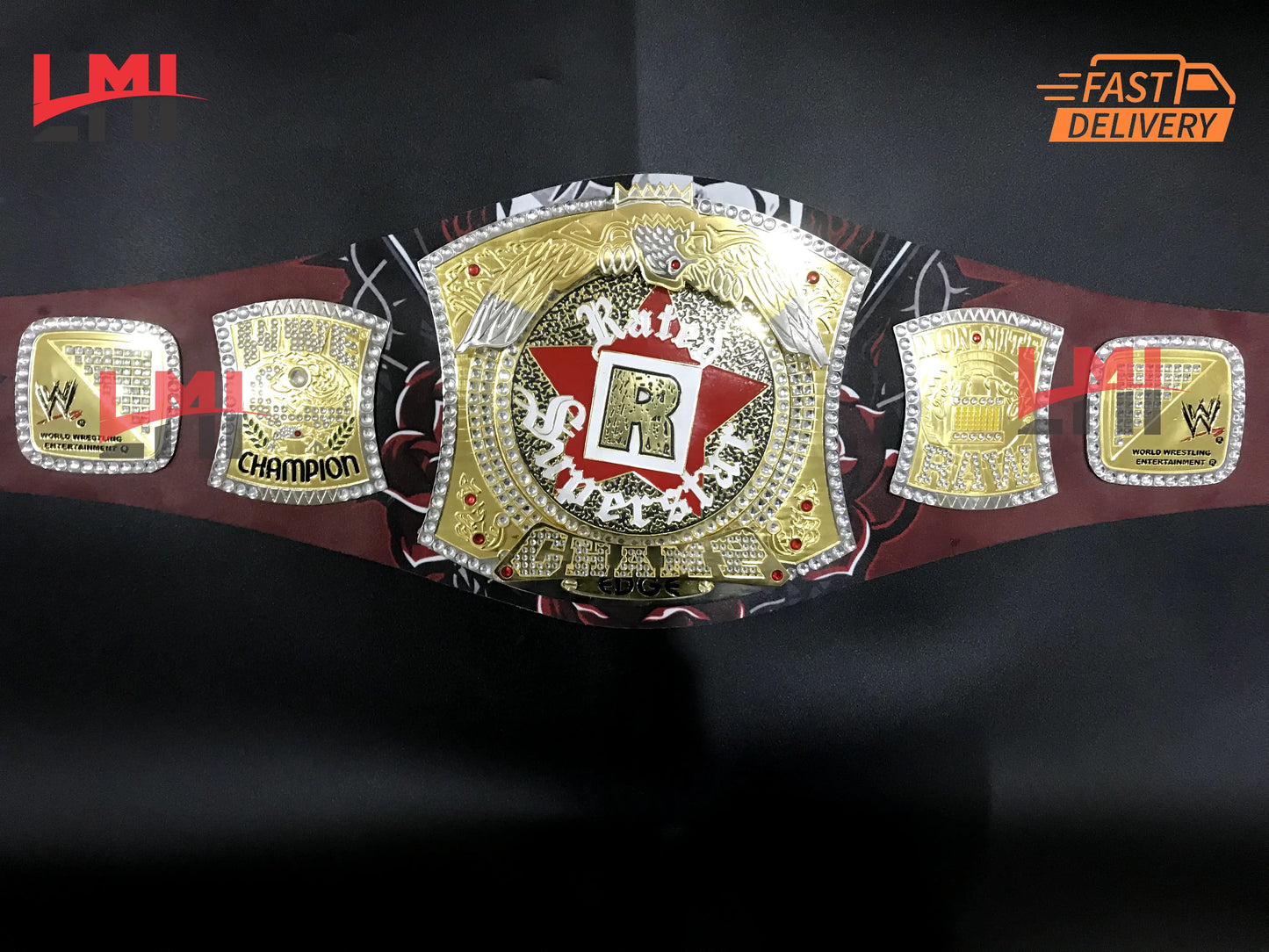 Edge Rated R Spinner World Heavyweight Championship Belt Wrestling Title Replica Belt - LMI Championship Belts