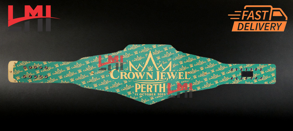 Crown Jewel 2025 Perth Championship Belt WWE Replica Title 2mm/6mm Diecast LMI Championship Belts