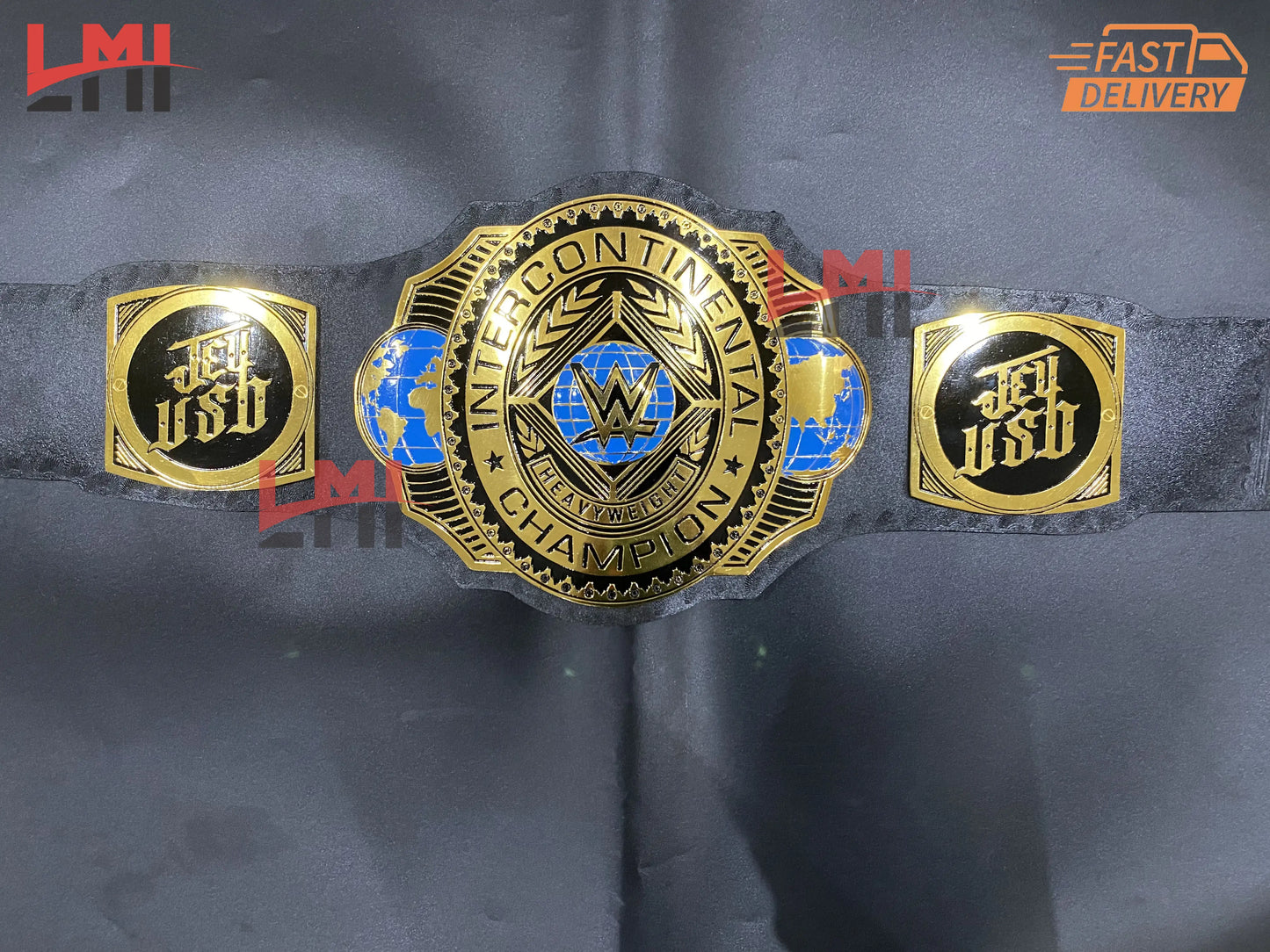 Jey Uso Yeet Intercontinental Championship Belt Wrestling Belt 2mm Brass