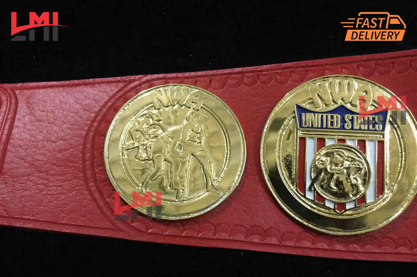 NWA United States Tag Team Wrestling Championship Title Belt 2mm LMI Championship Belts