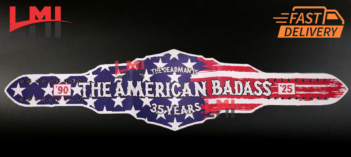 The Undertaker 35 Years American Badass Signature Series Championship Belt Wrestling Title Belt - LMI Championship Belts
