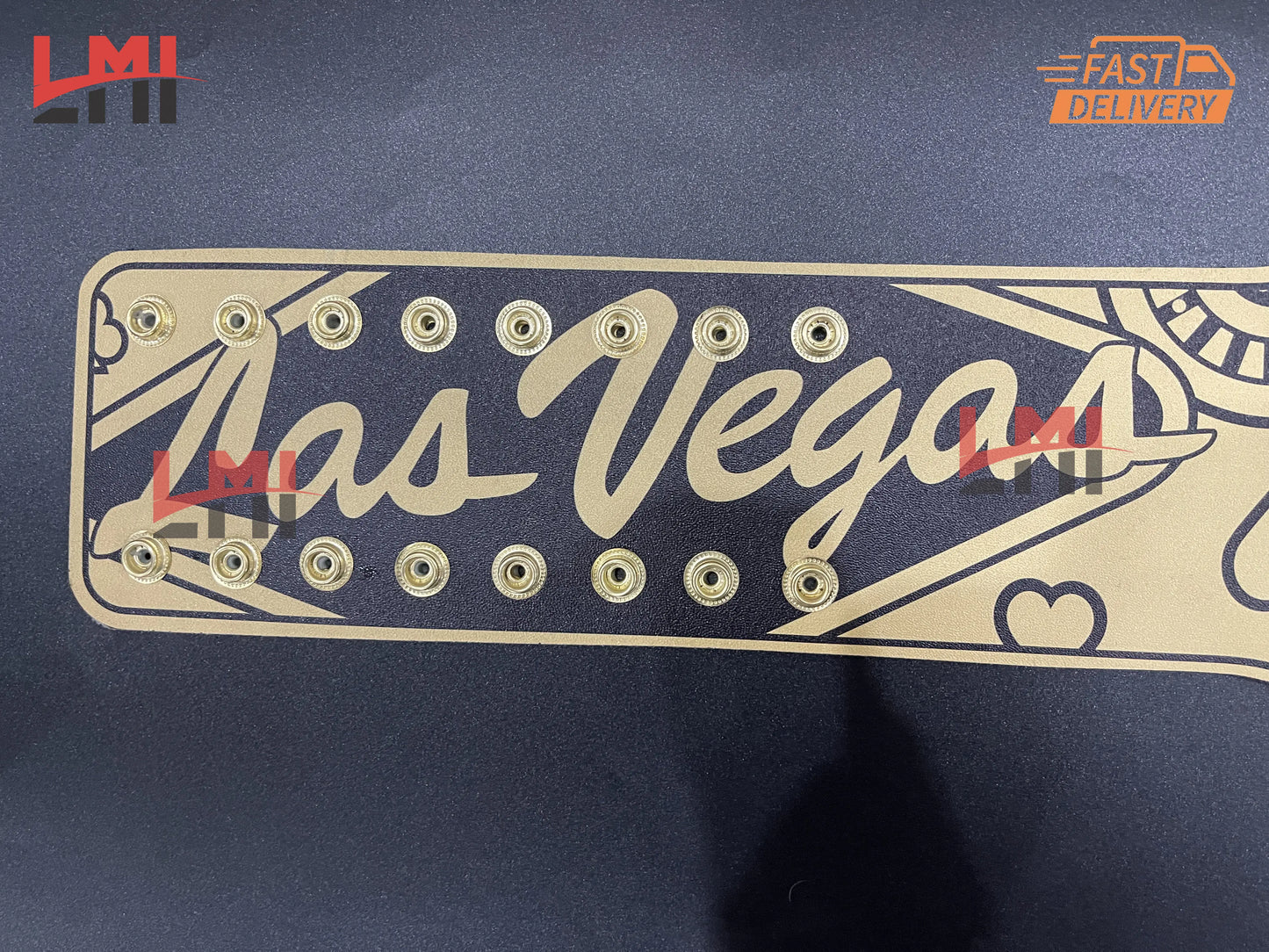 WrestleMania 41 Golden Championship Belt Las Vegas WWE Replica Title 2mm/6mm Diecast - LMI Championship Belts