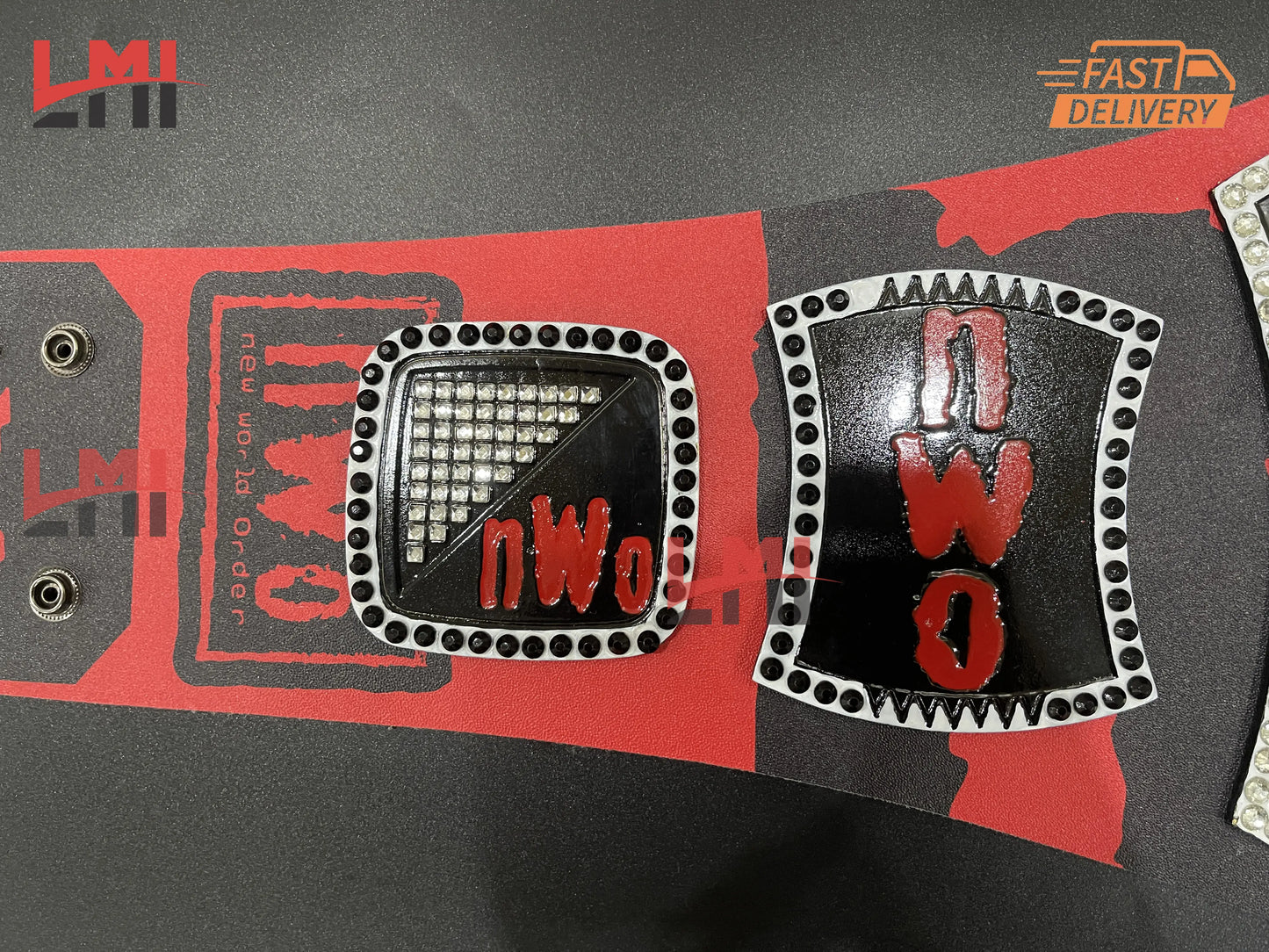 Custom NWO Wolfpack Spinner World Heavyweight Replica Championship Belt 2mm - LMI Championship Belts