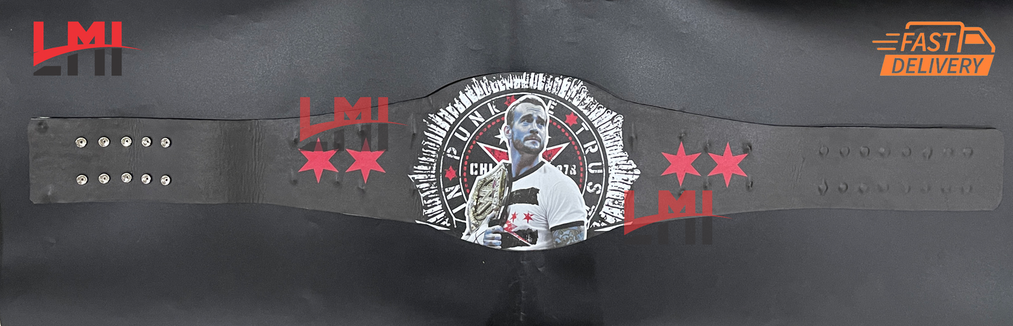 CM Punk 434-Day Record Spinner Signature Series Championship Belt Replica Wrestling 2mm Brass LMI Championship Belts