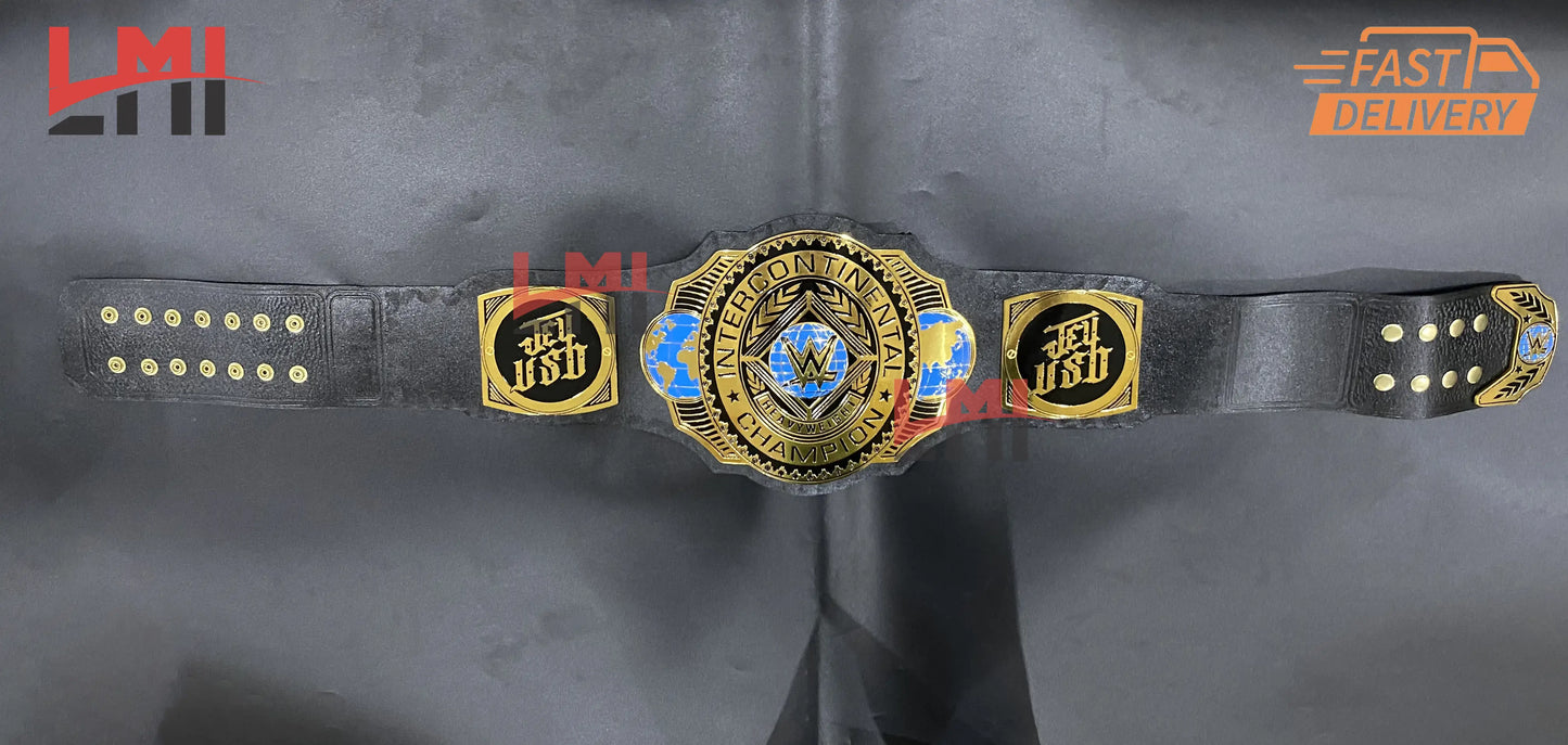 Jey Uso Yeet Intercontinental Championship Belt Wrestling Belt 2mm Brass
