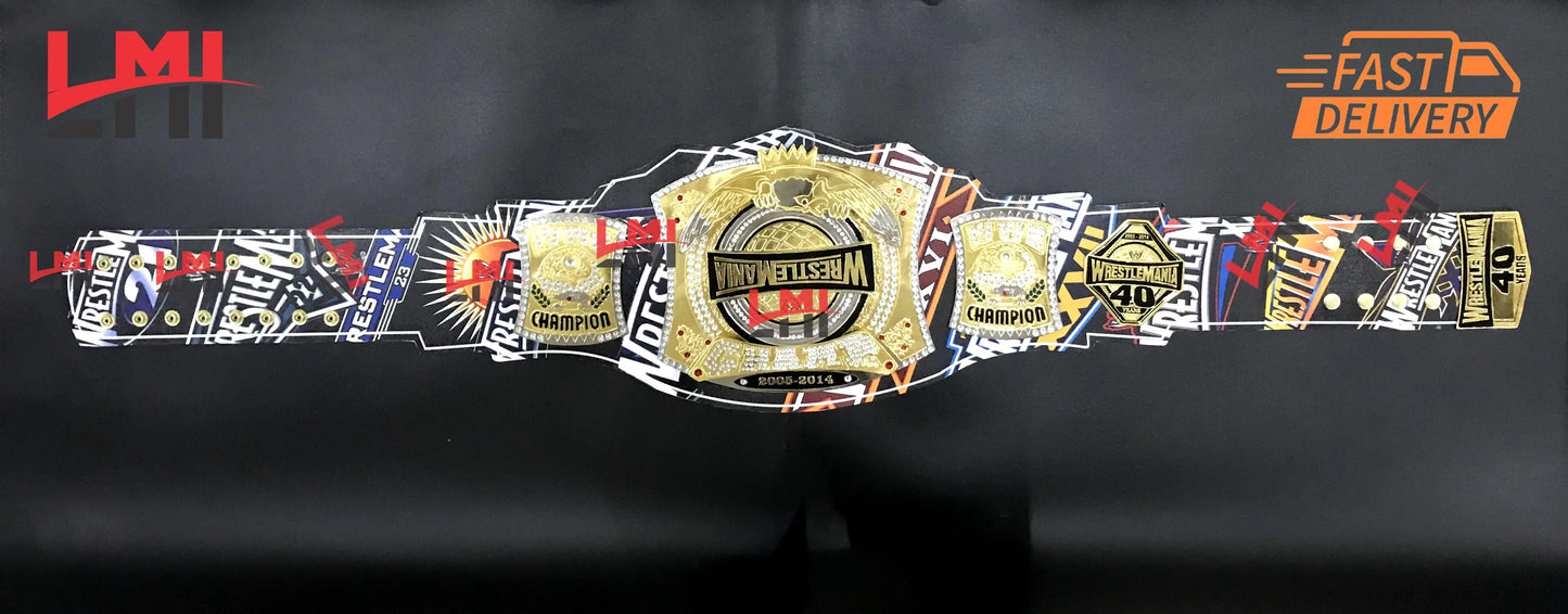 Wrestlemania 40 Spinner World Heavyweight Championship Belt - LMI Championship Belts
