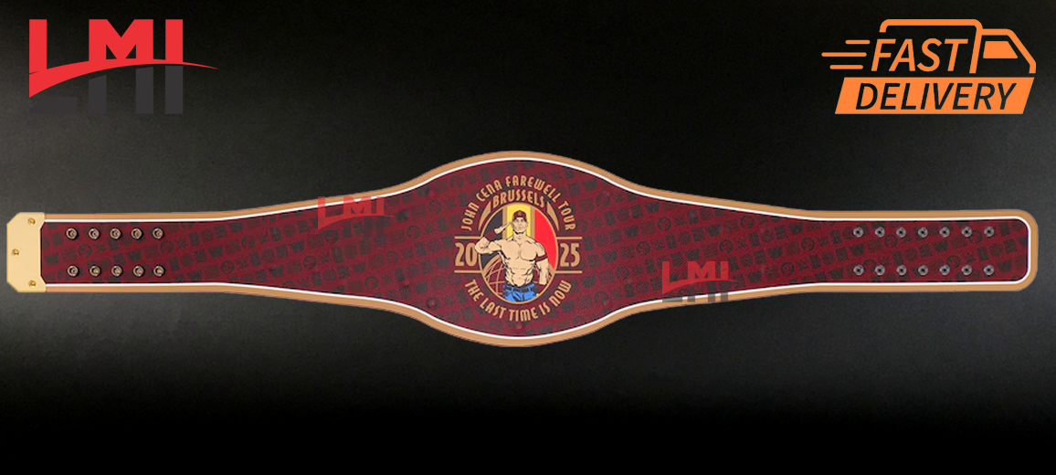 John Cena Farewell Tour 2025 Brussels Spinner Championship Belt Wrestling Brass LMI Championship Belts