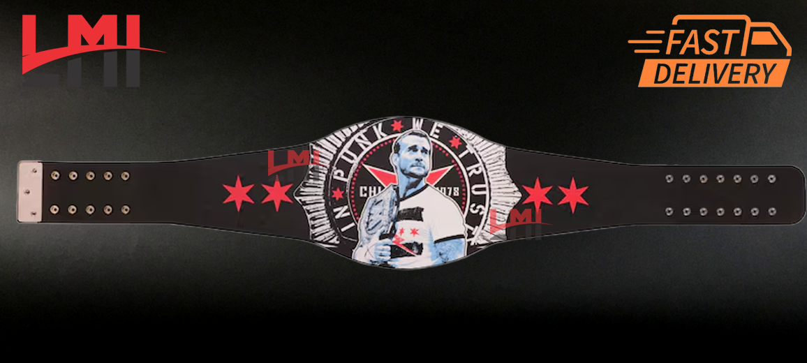 CM Punk 434-Day Record Spinner Signature Series Championship Belt Replica Wrestling 4mm Brass