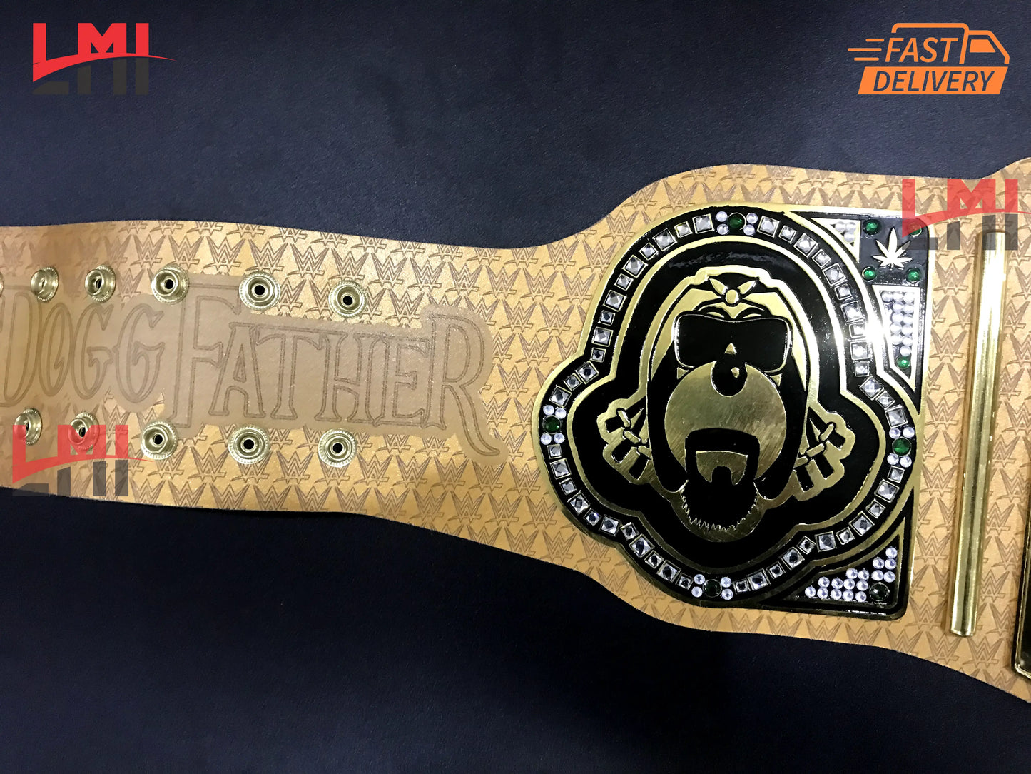 Snoop Dogg Wrestle Mania 39 Universal Championship Belt Dual Plate 2mm Brass - LMI Championship Belts