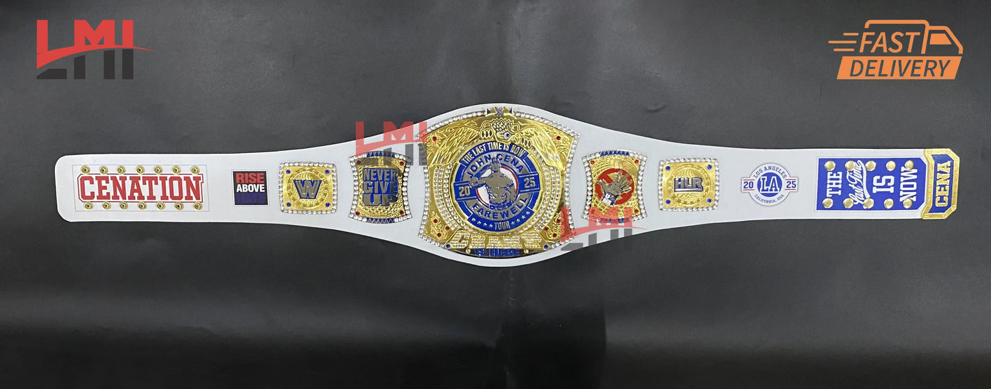 John Cena Farewell Tour 2025 Los Angeles Spinner Championship Belt Replica Wrestling 2mm Brass