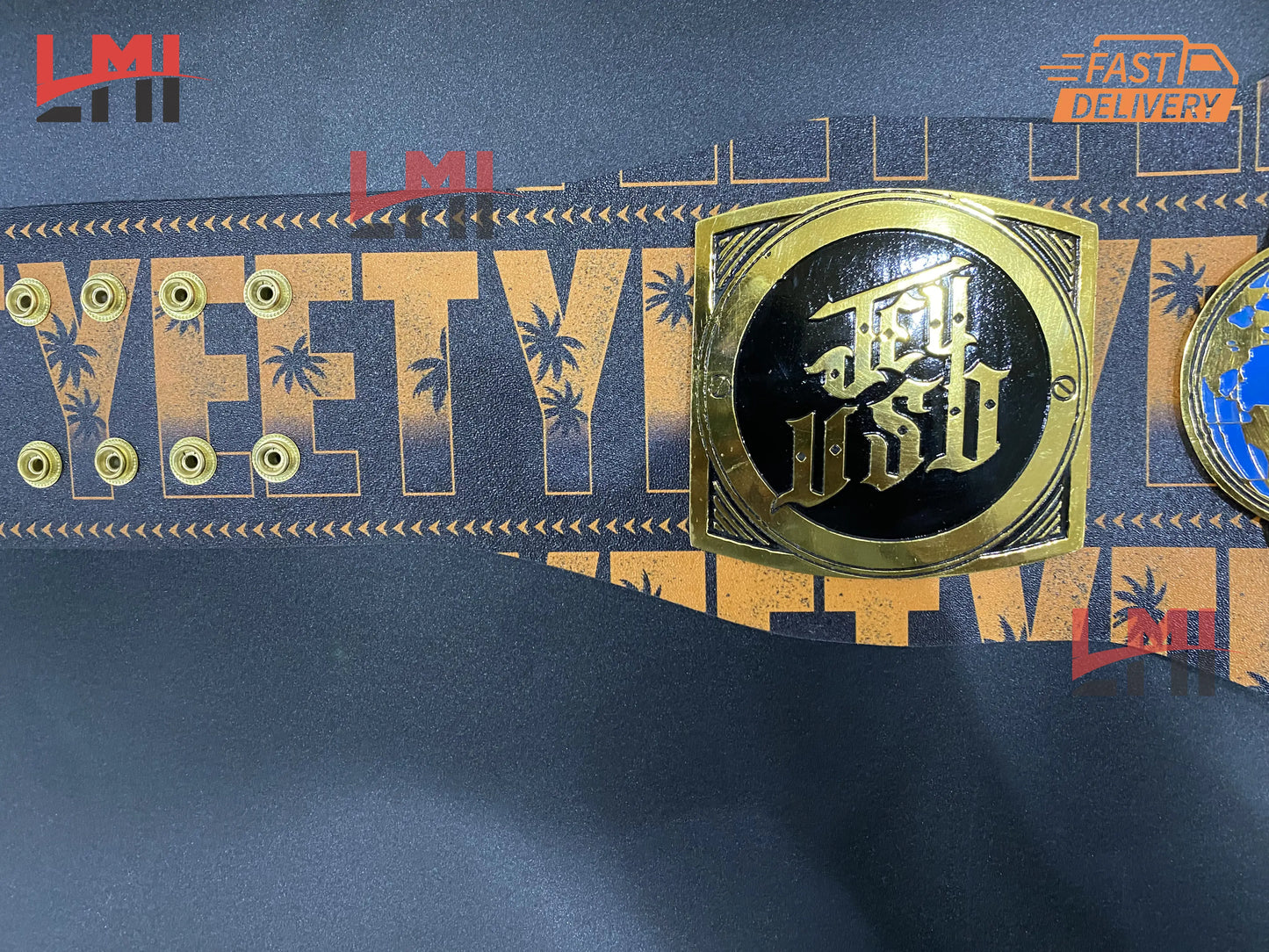 Custom Jey Uso Yeet Intercontinental Championship Belt Replica Wrestling Belt 2mm Brass