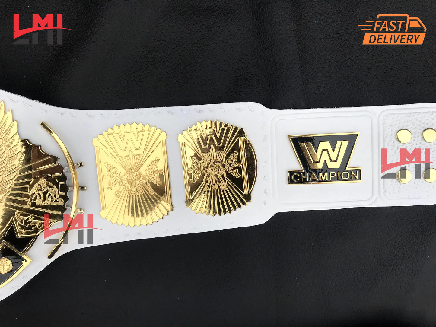 WWE White Winged Eagle Replica Championship Belt Wrestling Replica Belt 2mm - LMI Championship Belts