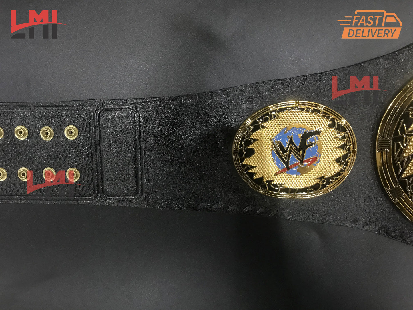 WWF Women's Oval Intercontinental Championship Belt 6MM Brass - LMI Championship Belts