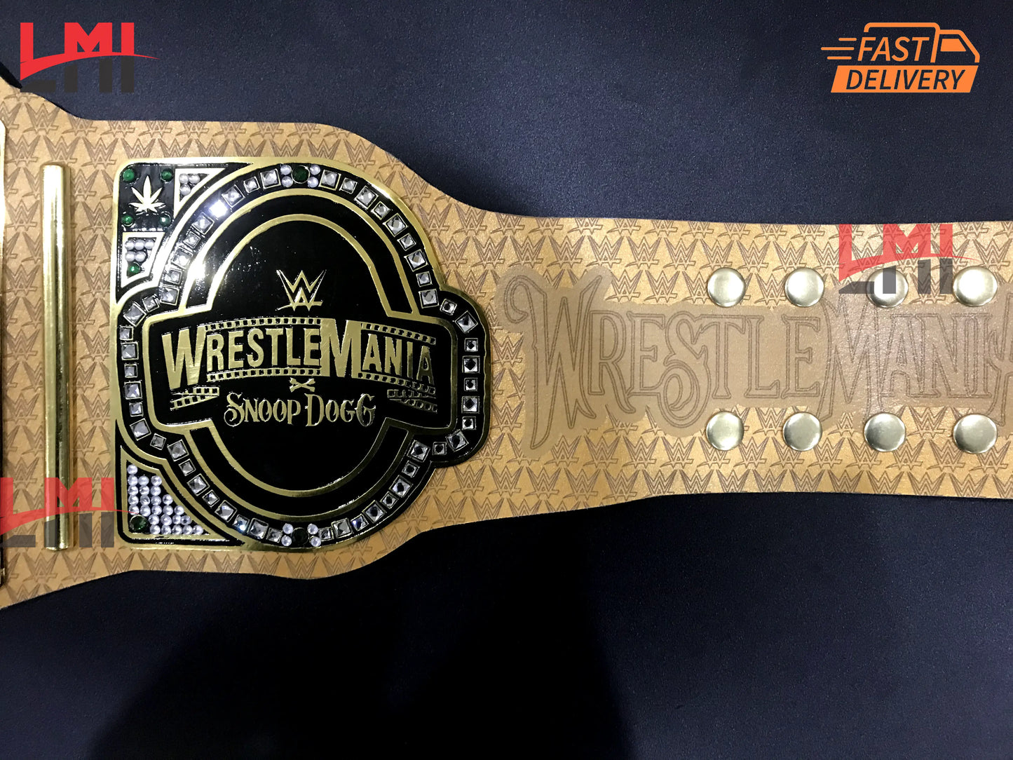 Snoop Dogg Wrestle Mania 39 Universal Championship Belt Dual Plate 2mm Brass - LMI Championship Belts