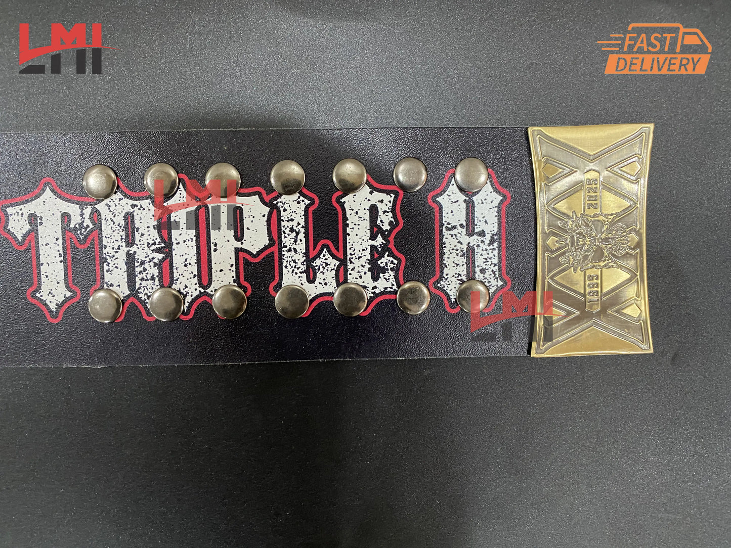 Triple H 30 Years Revolution Big Gold Championship Belt Wrestling Belt 2mm Brass - LMI Championship Belts