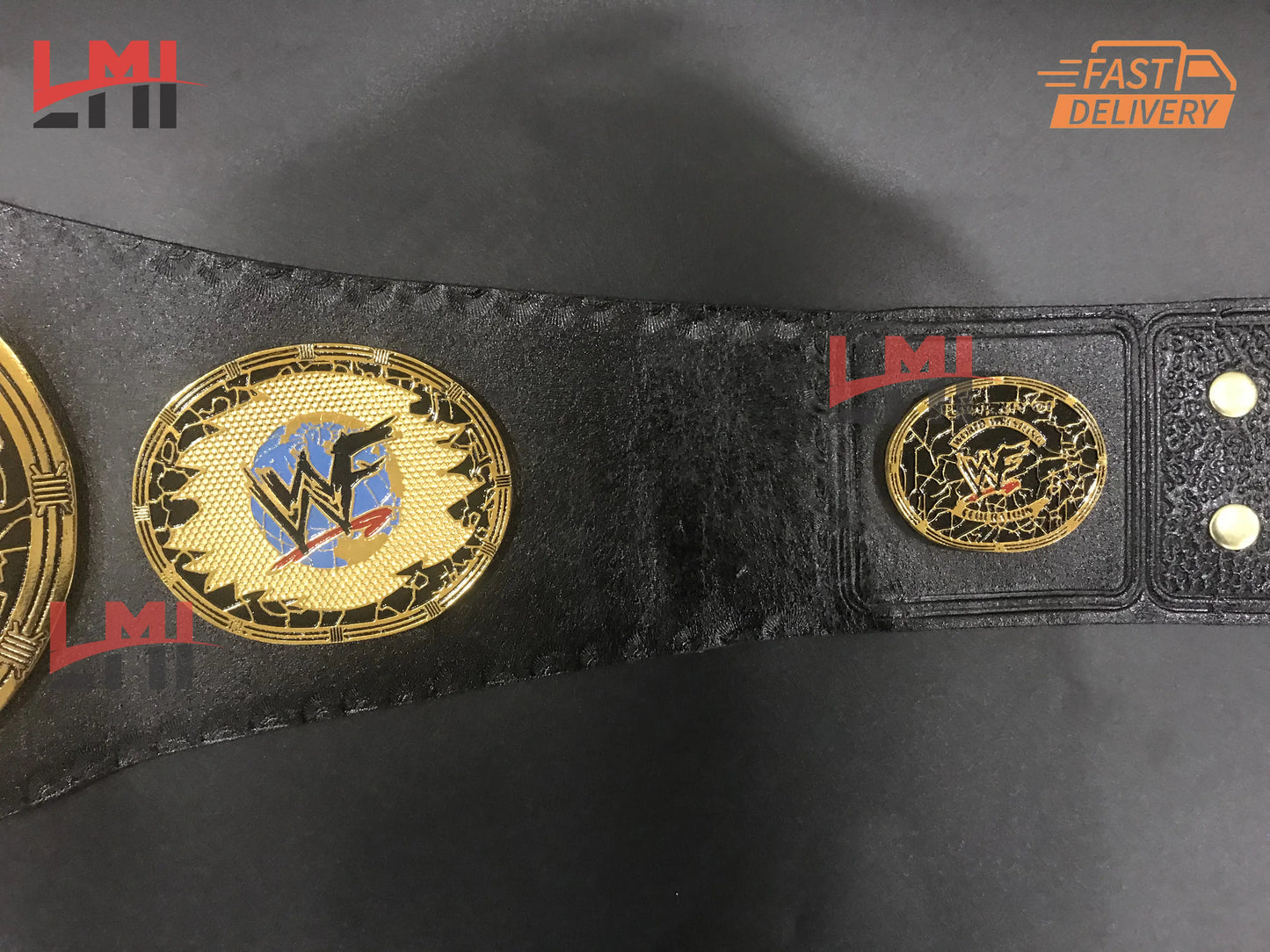WWF Women's Oval Intercontinental Championship Belt 6MM Brass - LMI Championship Belts