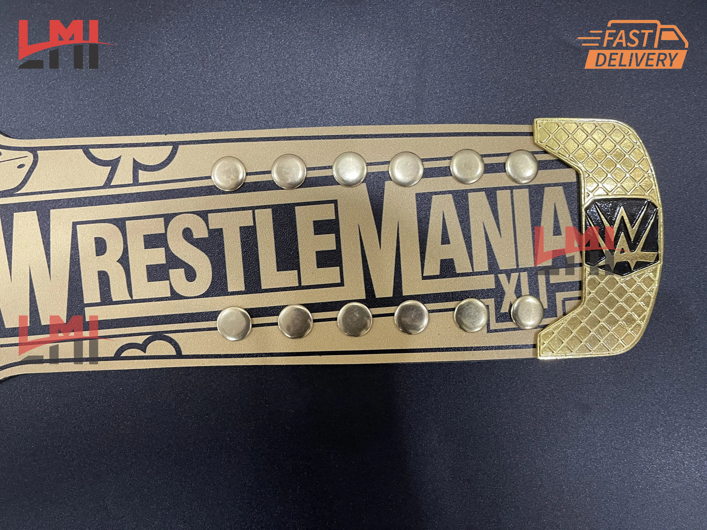 WrestleMania 41 Golden Championship Belt Las Vegas WWE Replica Title 2mm/6mm Diecast - LMI Championship Belts