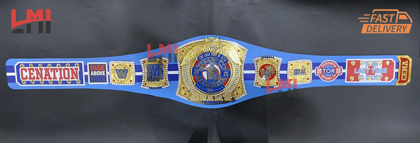 John Cena Farewell Tour 2025 Toronto Spinner Championship Belt Wrestling Brass LMI Championship Belts