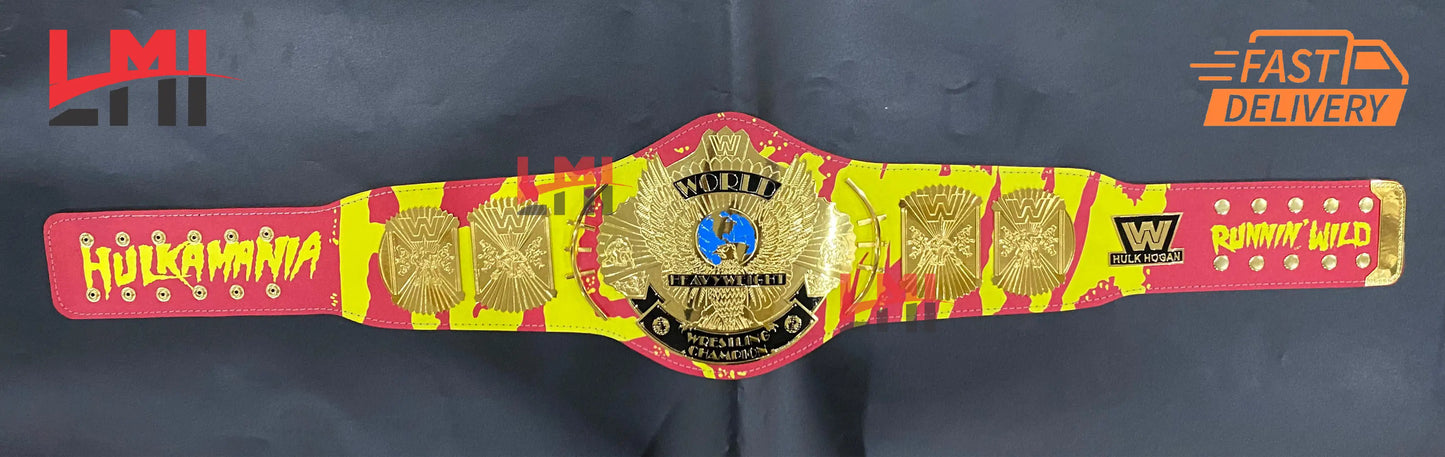 Tribute Hulk Hogan Winged Eagle Championship Belt Title Wrestling Belt LMI Championship Belts
