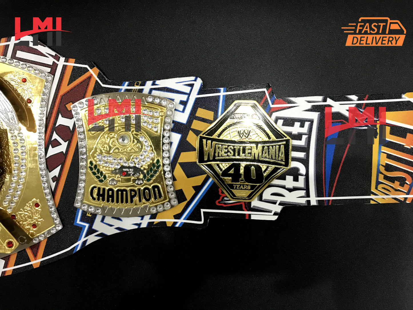 Wrestlemania 40 Spinner World Heavyweight Championship Belt - LMI Championship Belts