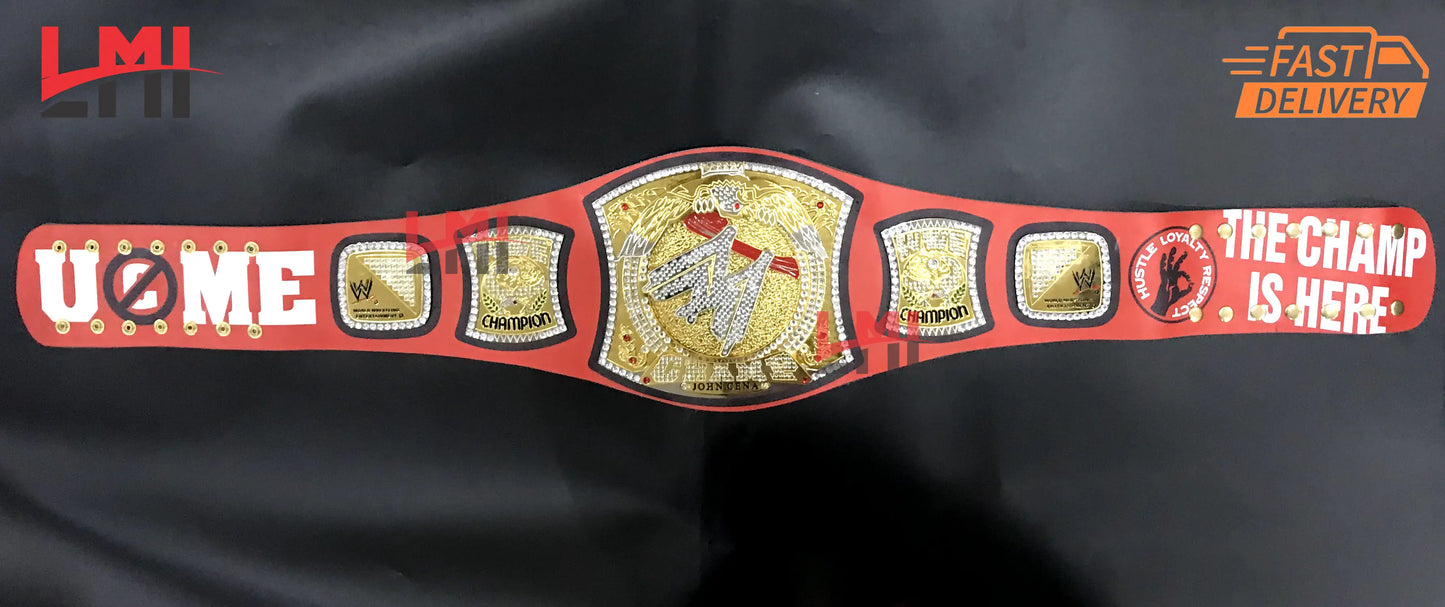 WWE John Cena Spinner World Heavyweight Championship Belt 2mm Brass - LMI Championship Belts