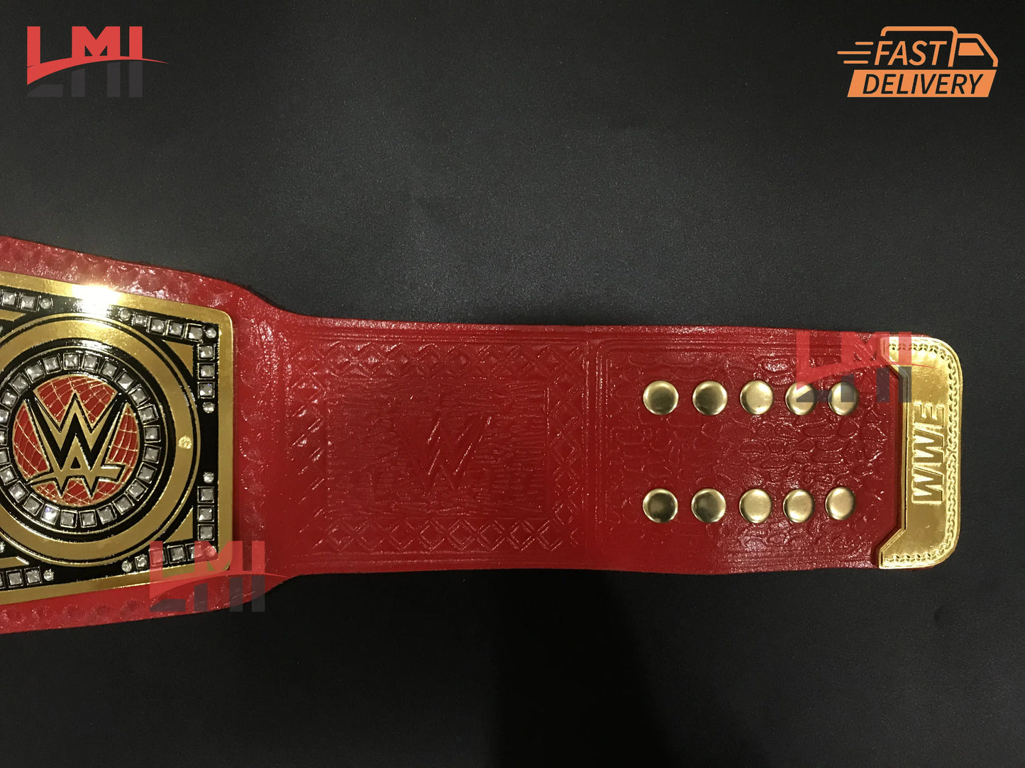 WWE Red Universal World Heavyweight Replica Championship Belt LMI Championship Belts