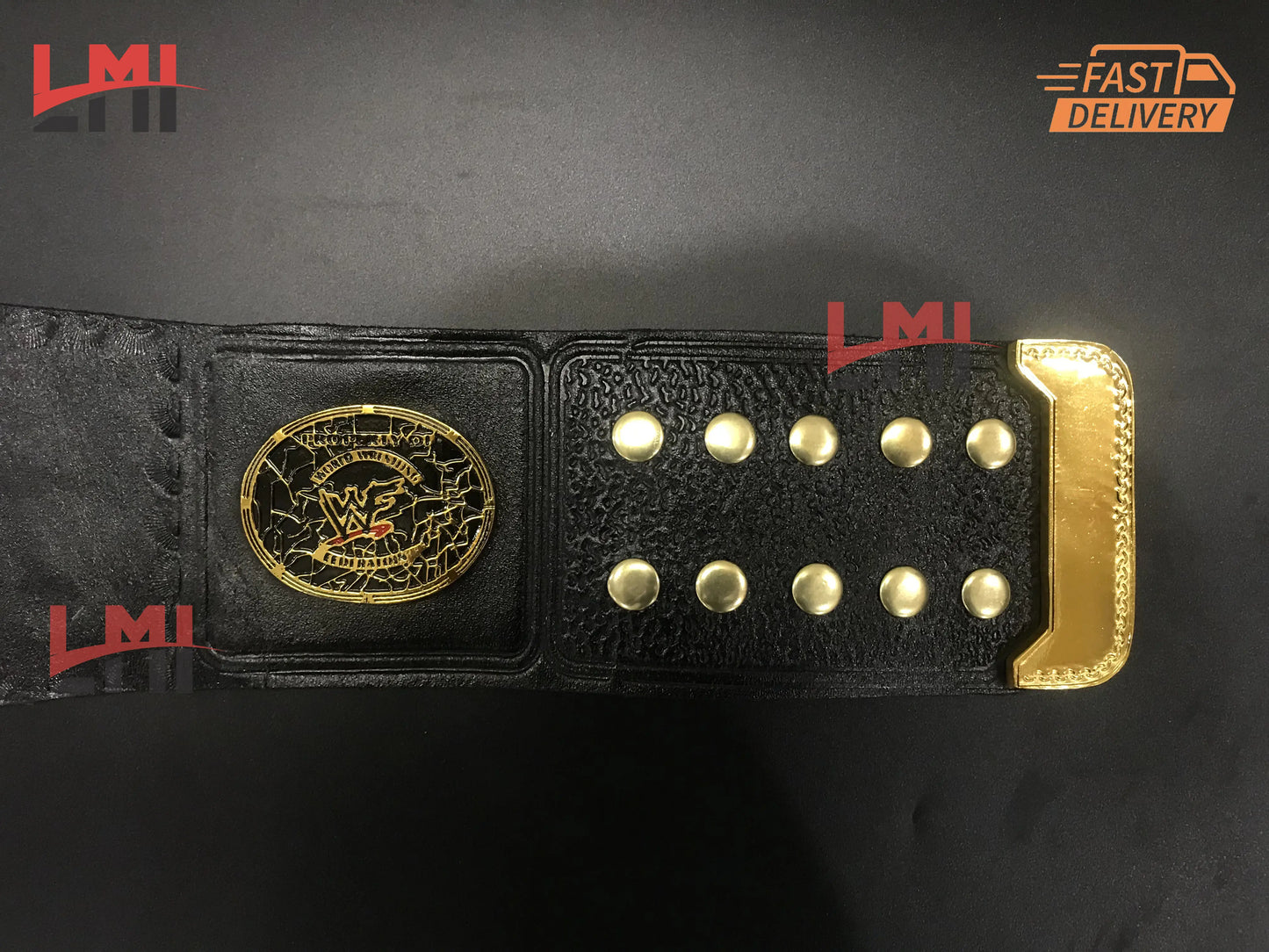 WWF Women's Oval Intercontinental Championship Belt 6MM Brass - LMI Championship Belts