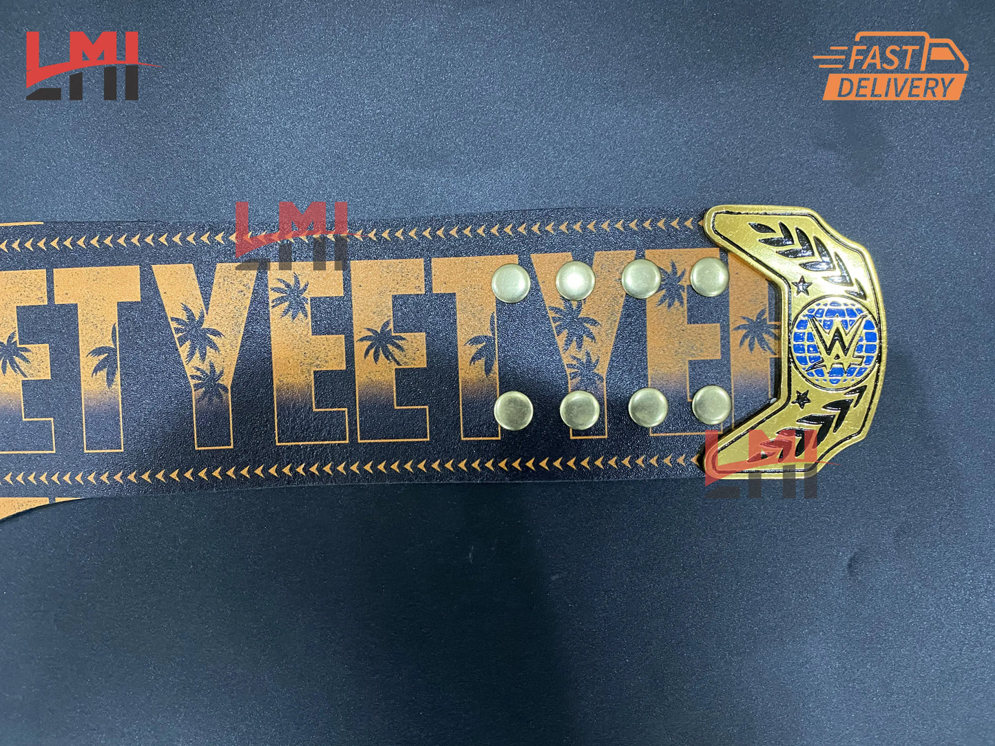 Custom Jey Uso Yeet Intercontinental Championship Belt Replica Wrestling Belt 2mm Brass