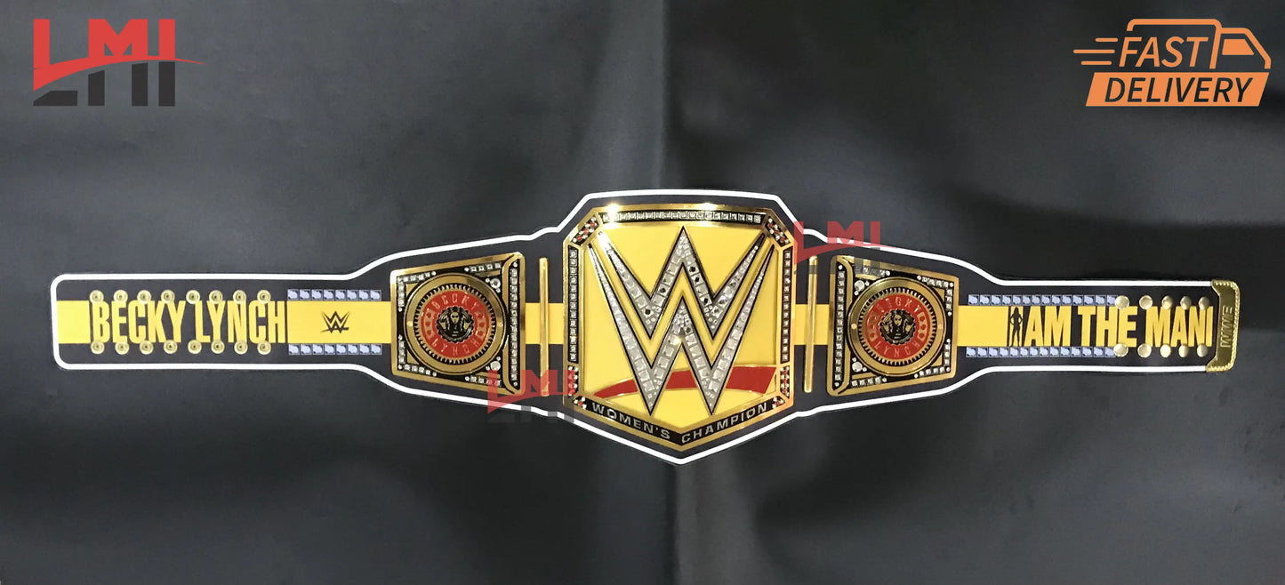 Becky Lynch The Man Custom Universal Replica Championship Belt 2mm Brass LMI Championship Belts