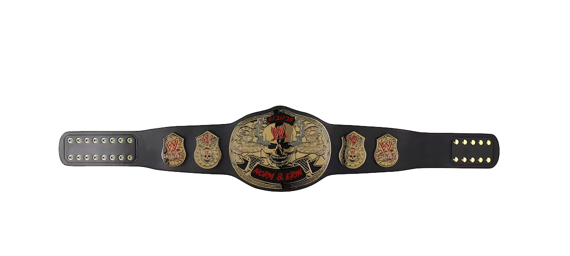 Smoking Skull Stone Cold Steve Austin Championship Belt 2mm Brass