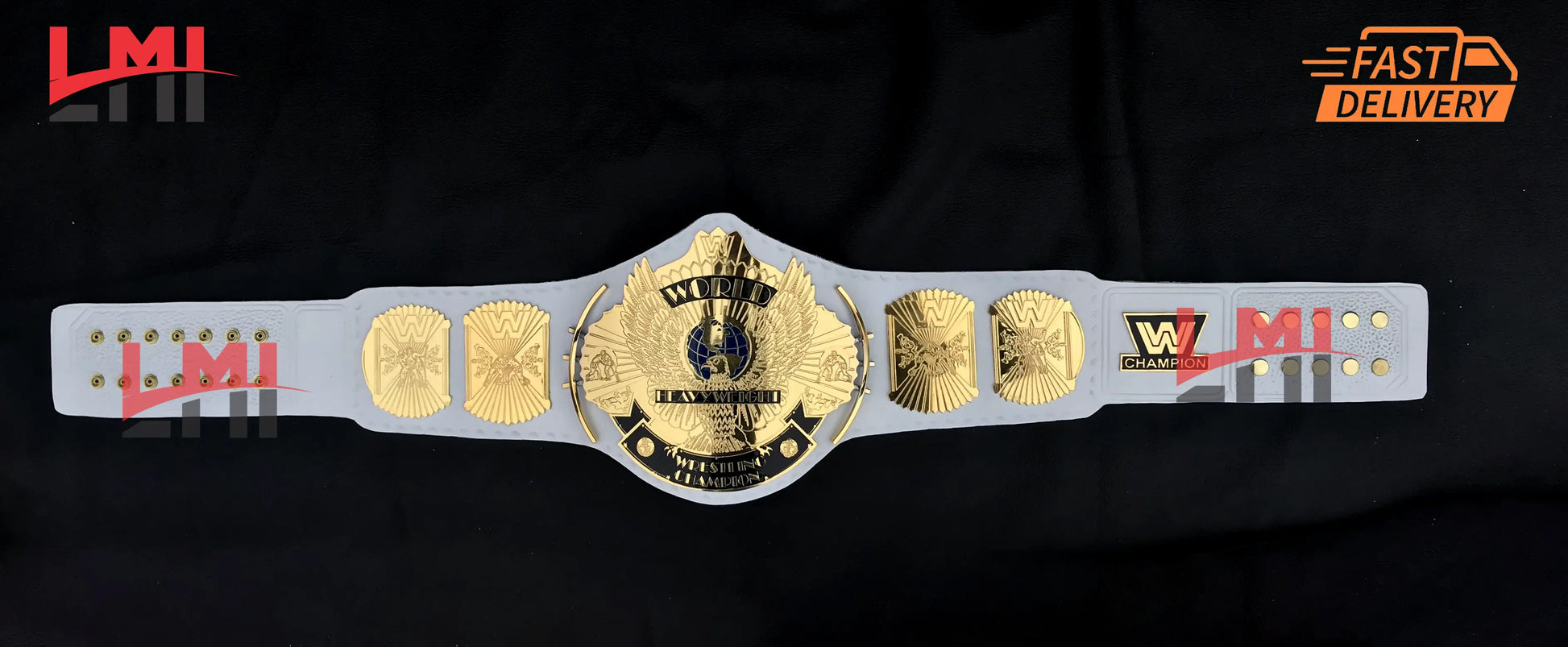 WWE White Winged Eagle Replica Championship Belt Wrestling Replica Belt 2mm LMI Championship Belts