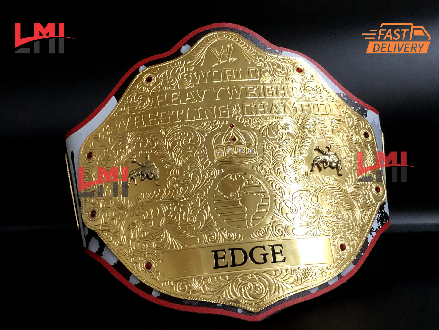 Custom Edge Rated R Big Gold World Heavyweight Championship Belt Wrestling Replica Belt
