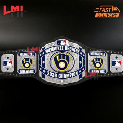 Custom Milwaukee Brewers 2026 MLB Championship Belt LMI Championship Belts