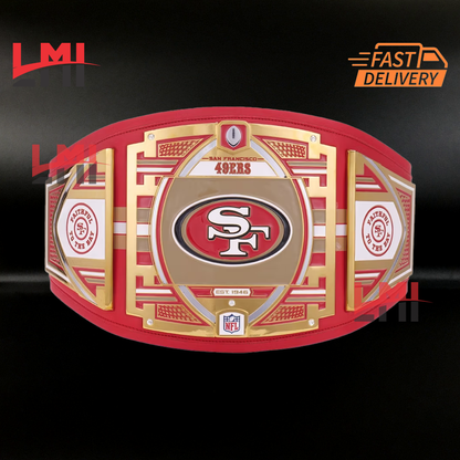 San Francisco 49ers WWE Legacy NFL Title Belts Championship Belt 2mm Brass