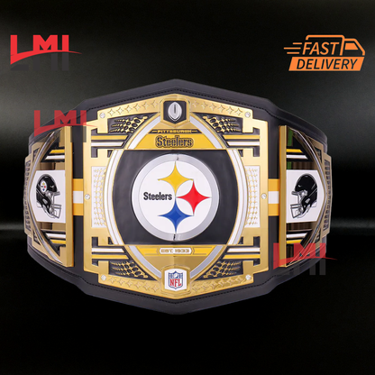 Pittsburgh Steelers WWE Legacy NFL Title Belts Championship Belt 2mm Brass