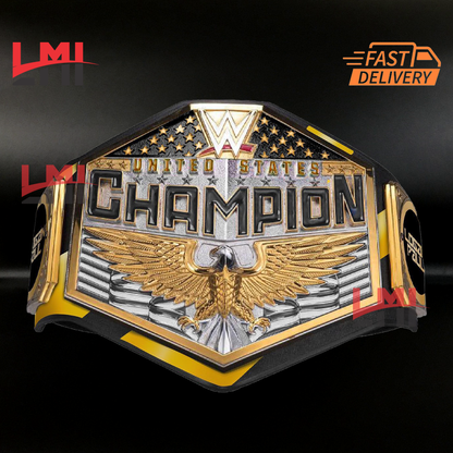 Logan Paul Signature United States Championship Belt Replica Wrestling Belt 4mm Diecast