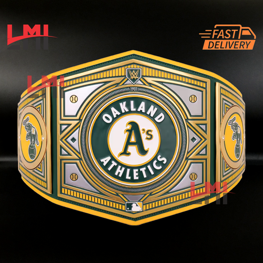 Oakland Athletics WWE Legacy MLB Championship Belt 2MM Brass
