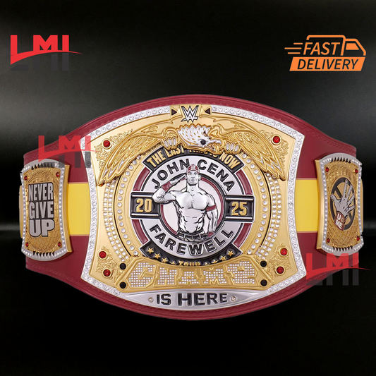 John Cena Farewell Tour 2025 Brussels Spinner Championship Belt Wrestling Brass