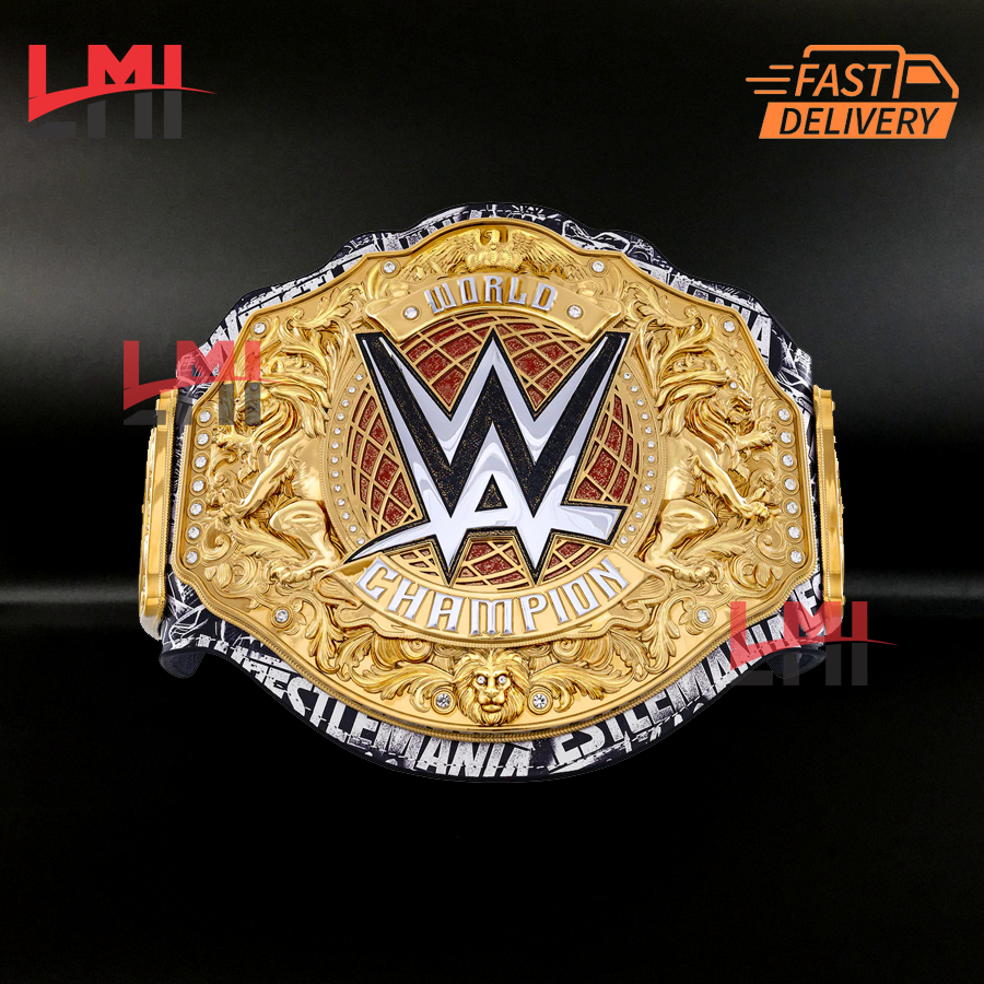 CM Punk Vs Roman Reigns Wrestlemania 42 World Heavyweight Championship Belt Wrestling Title Belt LMI Championship Belts