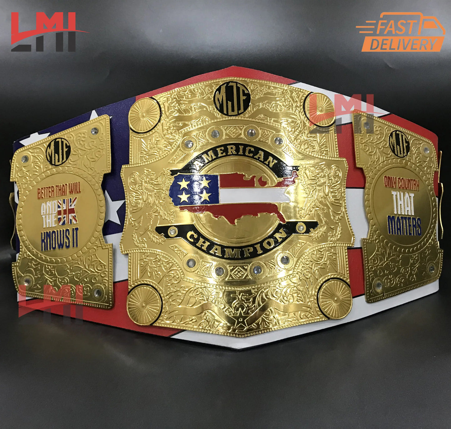 AEW MJF American Championship Belt Wrestling Title Belt 2mm Brass