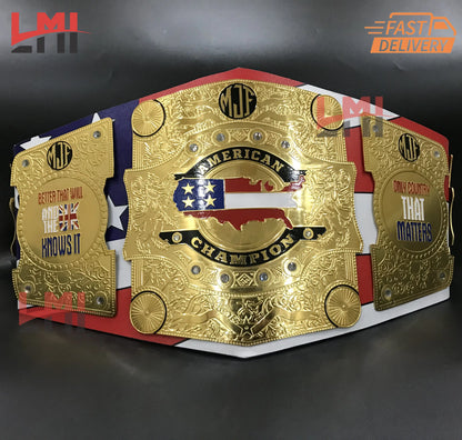 AEW MJF American Championship Belt Wrestling Title Belt 2mm Brass