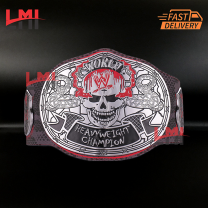 Stone Cold Steve Austin Smoking Skull Blood From a Stone Signature Championship Belt Wrestling Title Belt