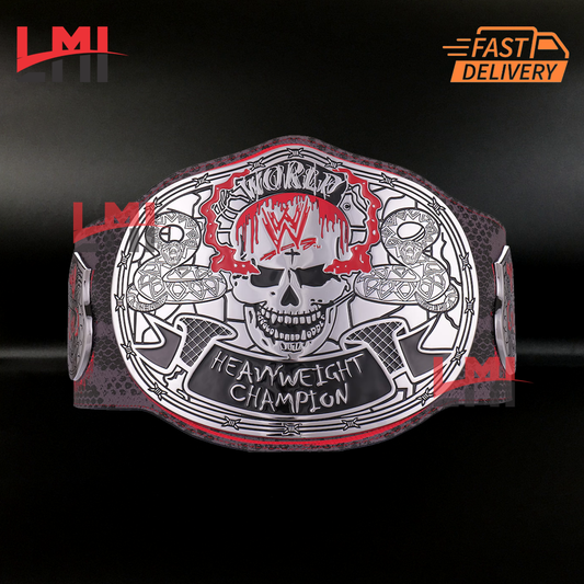 Stone Cold Steve Austin Smoking Skull Blood From a Stone Signature Championship Belt Wrestling Title Belt
