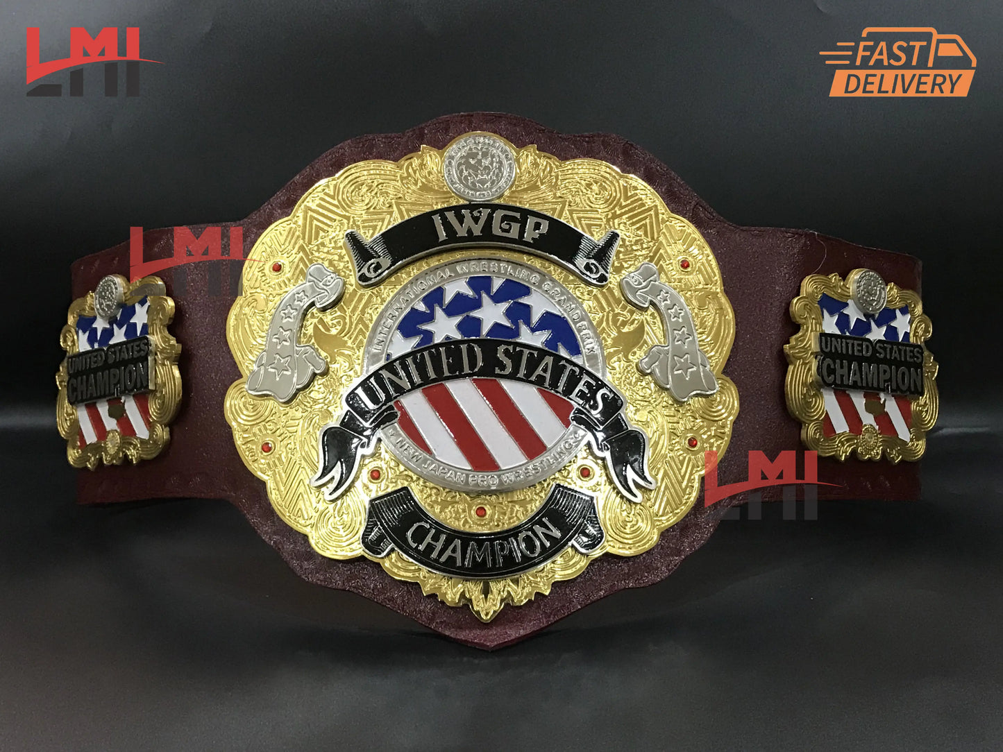 IWGP Version US World Heavyweight Championship Belt Wrestling 2mm Brass