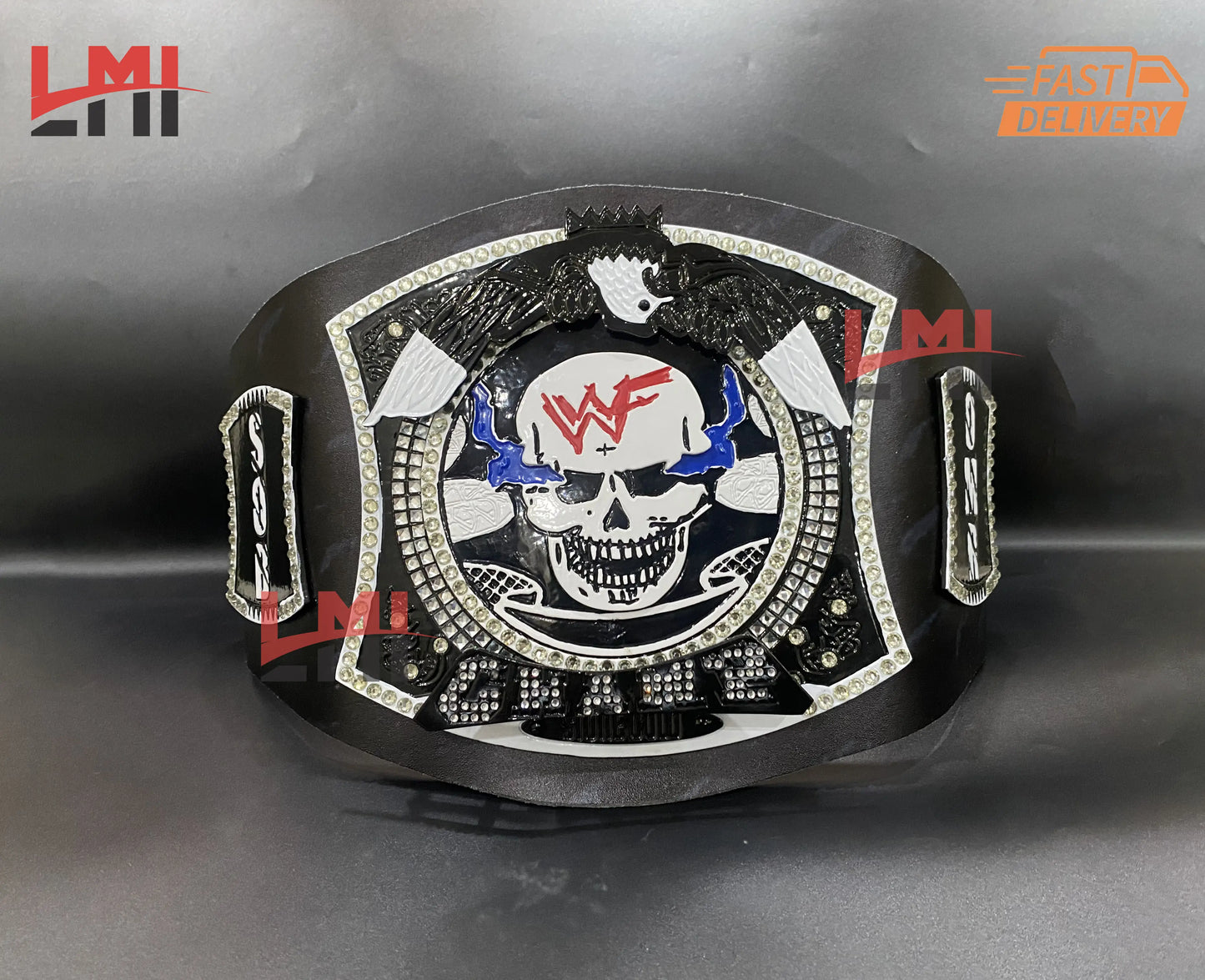 Custom Smoking Skull Limited Edition Replica Championship Belt Wrestling 2mm Brass