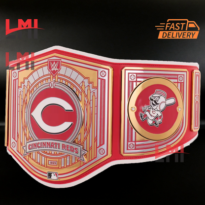 Cincinnati Reds WWE Legacy MLB Championship Belt 2MM Brass