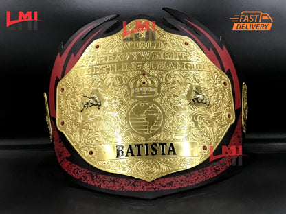 Custom Batista Big Gold World Heavyweight Championship Belt 2mm Brass