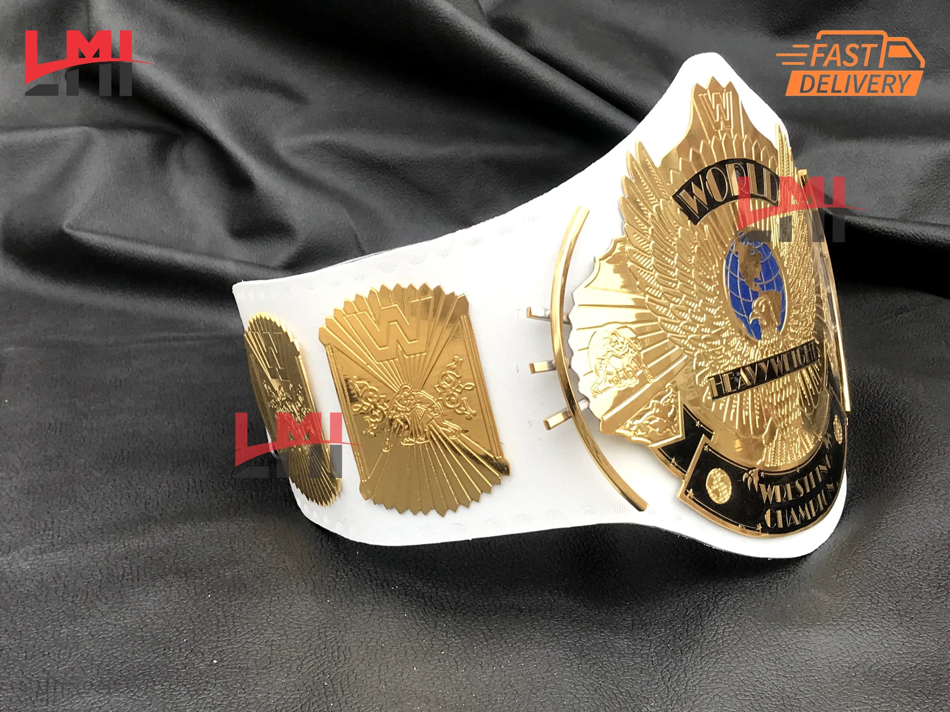 WWE White Winged Eagle Replica Championship Belt Wrestling Replica Belt 2mm LMI Championship Belts