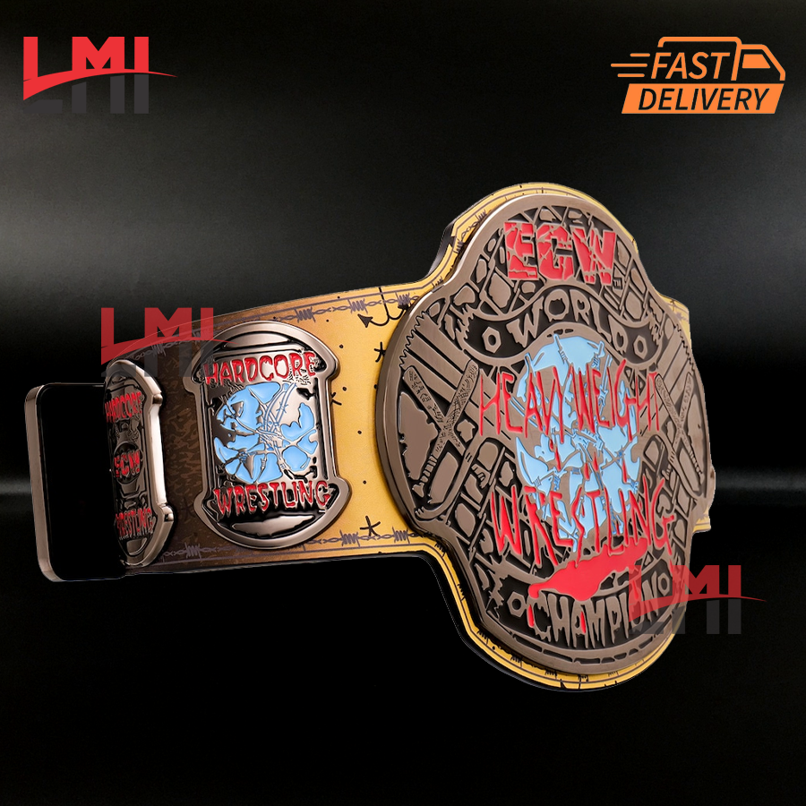 CM Punk Signature Series ECW Hardcore WWE Championship Belt Wrestling Title LMI Championship Belts